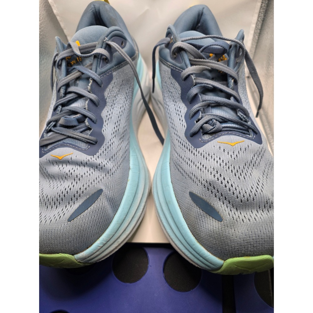Hoka Bondi 8 Blue Fog Goblin Blue Running Shoes Mens 12